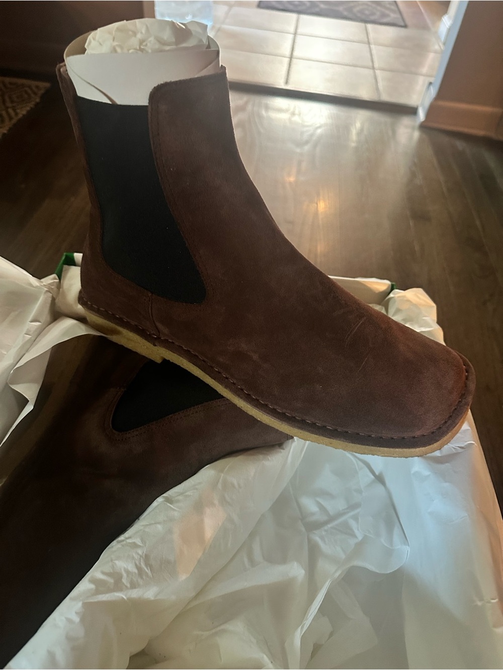 Bottega Veneta Men's Dark Brown Suede Chukka Boots